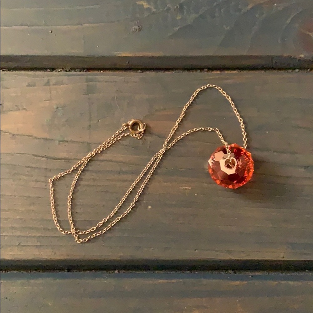 orange sapphire necklace